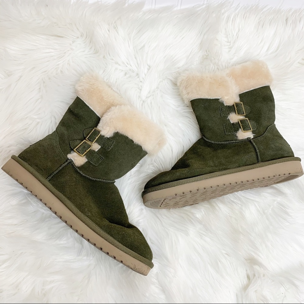 Ugg Koolaburra Sulana Short Olive Boots Size 8